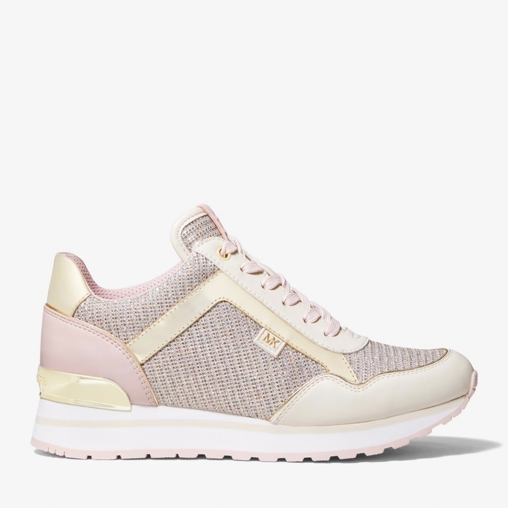 Michael Michael Kor: (Size 8.5) Maddy Trainer Glitter Chain Mesh